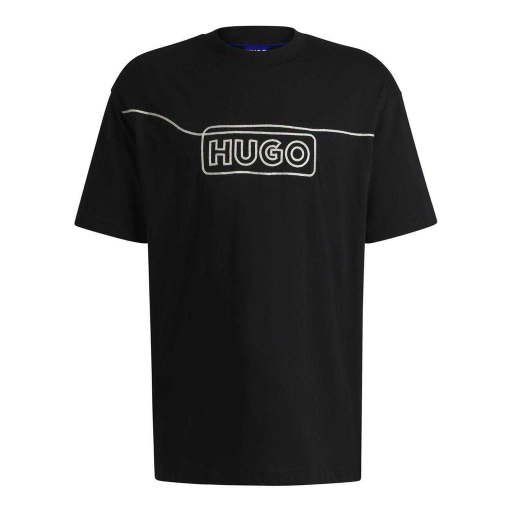 Hugo Mens Noideryo Logo Stitch Detail T-Shirt