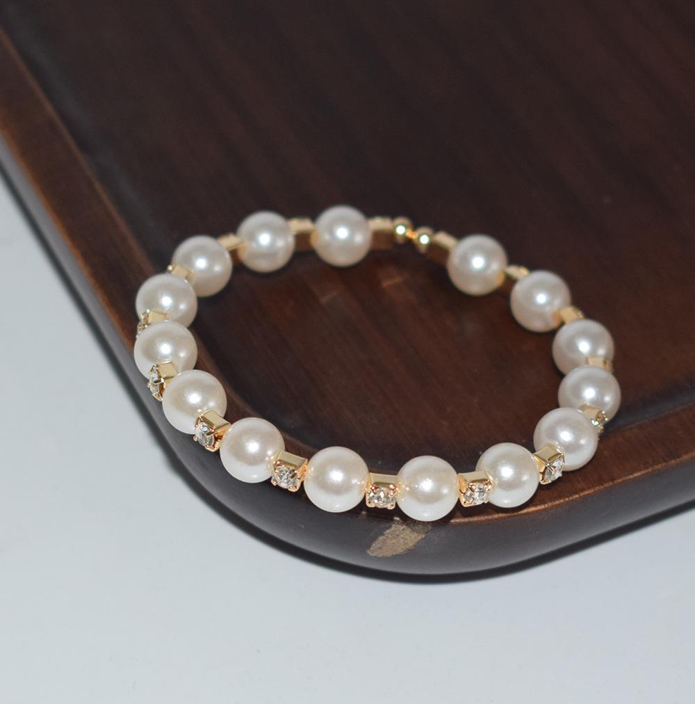 Wielowarstwowa Bransoletka Europejska i Amerykańska: 8mm Kamień Strass Perłowy, Modny Kreatywny Damski Design z 2/3/4/5/7 Rzędami