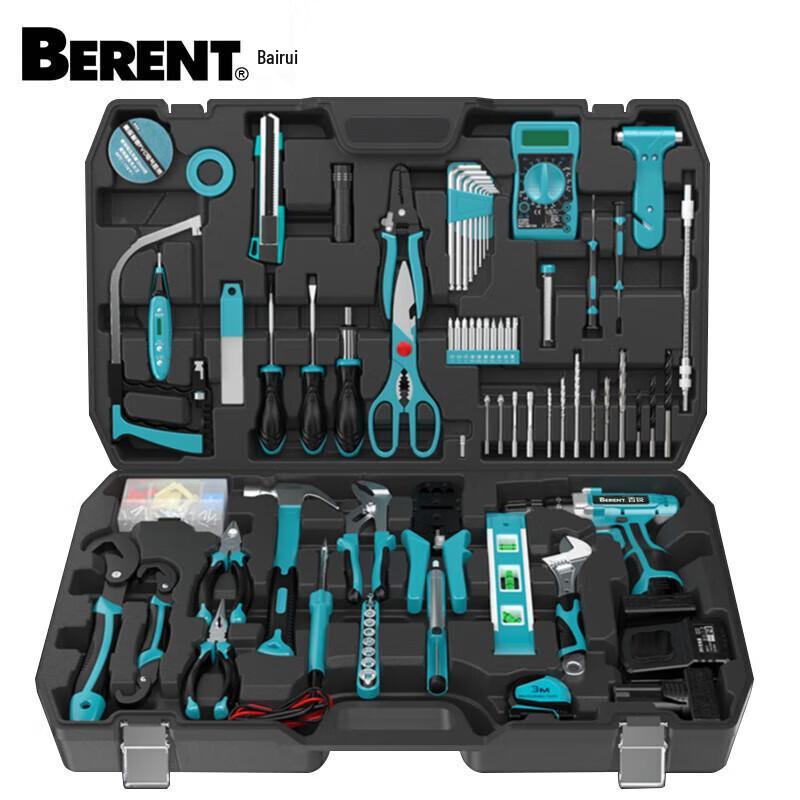 

BERENT BT0088 12V Cordless Drill 128-Piece Kit CN plug (adapter included)