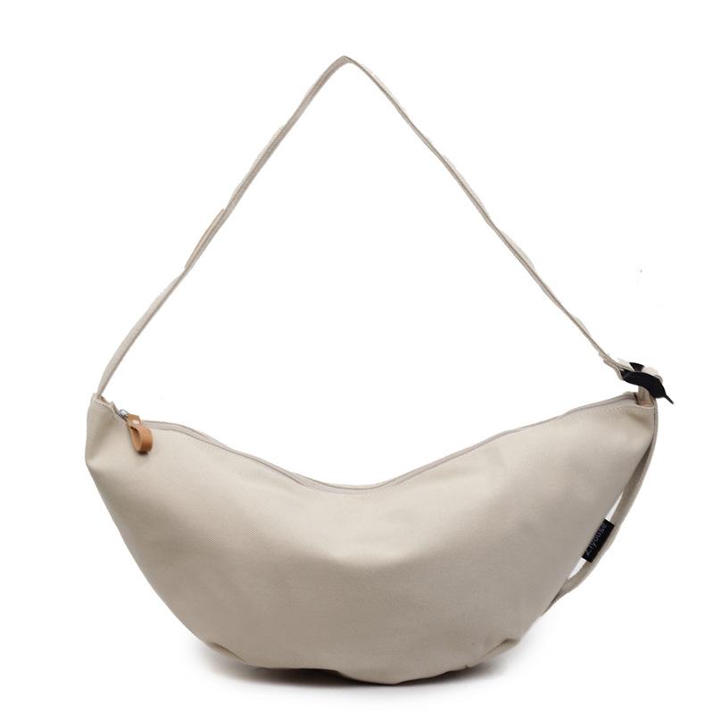 Canvas bag women's summer new niche design fashion shoulder bag versatile messenger bag dumpling bag