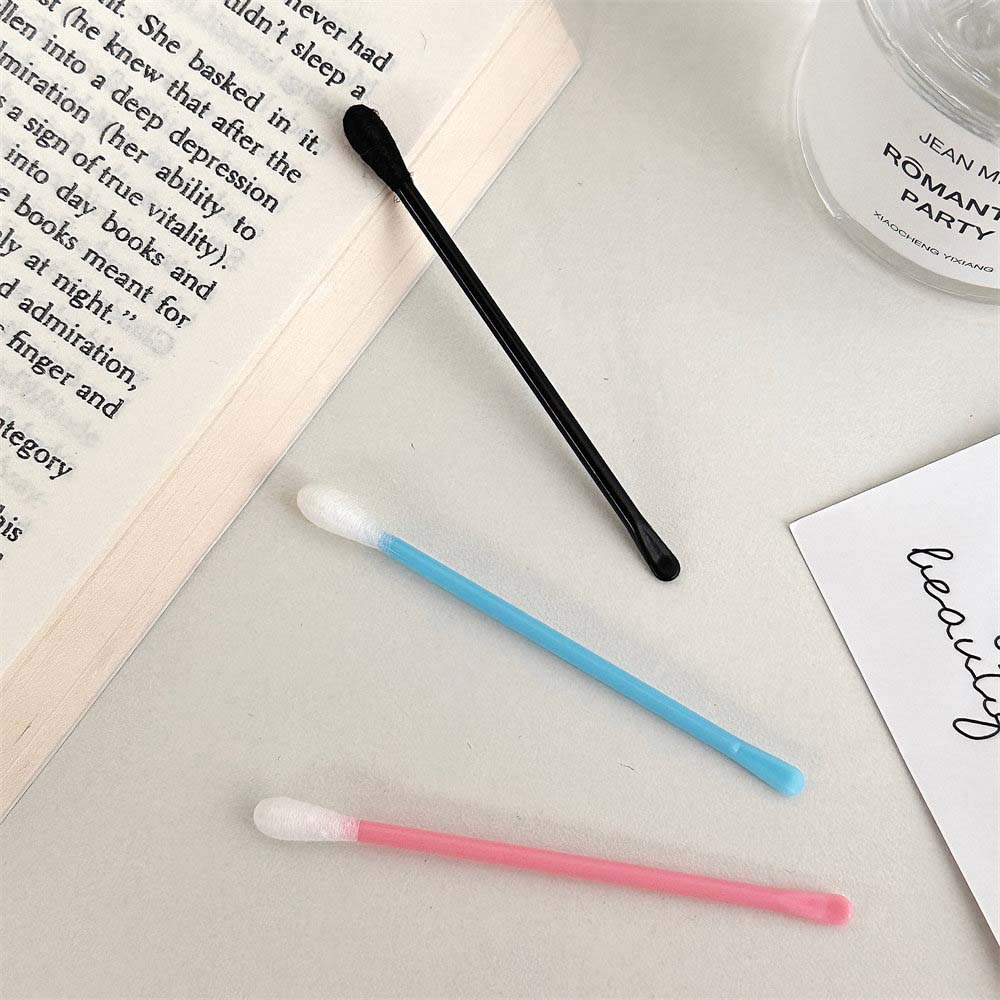 100Pcs/set Eyelash Extension Glue Removing Double Head Cotton Swabs Nose Lipstik Ear Cleaning Cotton Bud Makeup Cotton Stick