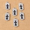 10pcs 24*11mm Crystal Rhinestone Cross Charms Pendants for Necklace Earrings DIY Handmade Jewelry Making Accessories