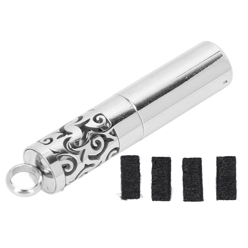 Essential Oil Diffuser Pendant Stainless Steel Hollow Cylinder Aromatherapy Container