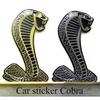 Cool Metal Snake Cobra Car Front Grille Emblem Side Mudget Badge Car Rear Suitcase Stickers Car Logo Style Accessories