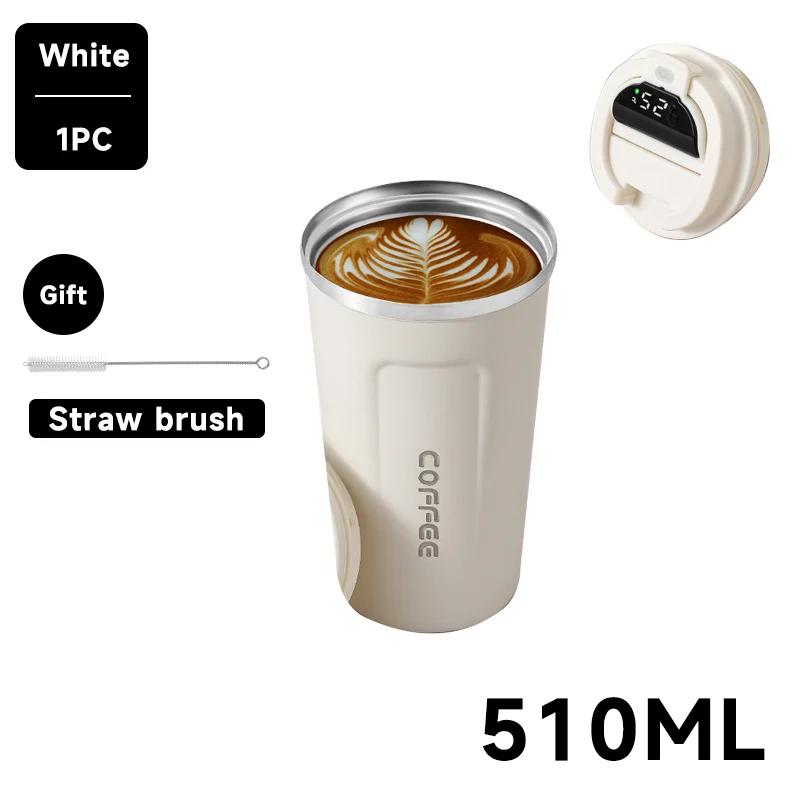 Thermo Cafe Coffee Mug Car Thermos Mug 380ML Travel Thermo Cup for Tea Water Coffee Double Stainless Steel