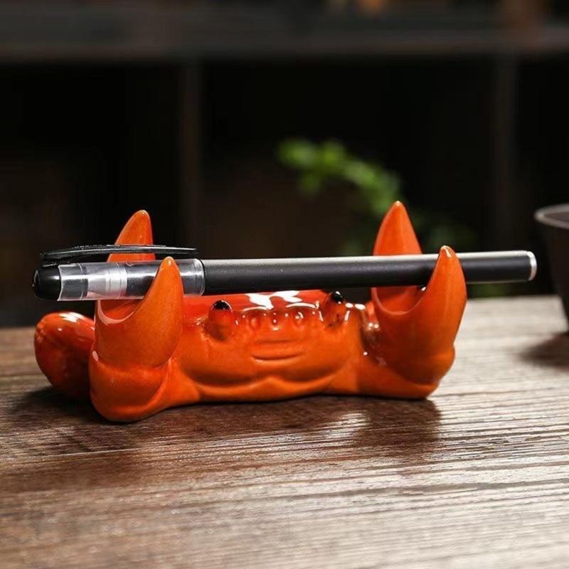 Multifunctional Crab Pen Holders Pen Organizers Desk Accessory With Decorative Feature For Work Study Storage Solution