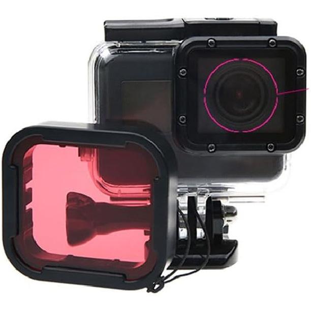 REFLEX CAMERA Waterproof Lens Filters for GoPro Hero 7/6/5 Black – High-Definition Red, Pink, Purple Set for Underwater Colour Correction –