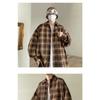 Camisa de Manga Larga Vintage Estilo Japonés para Hombre Holgada Casual