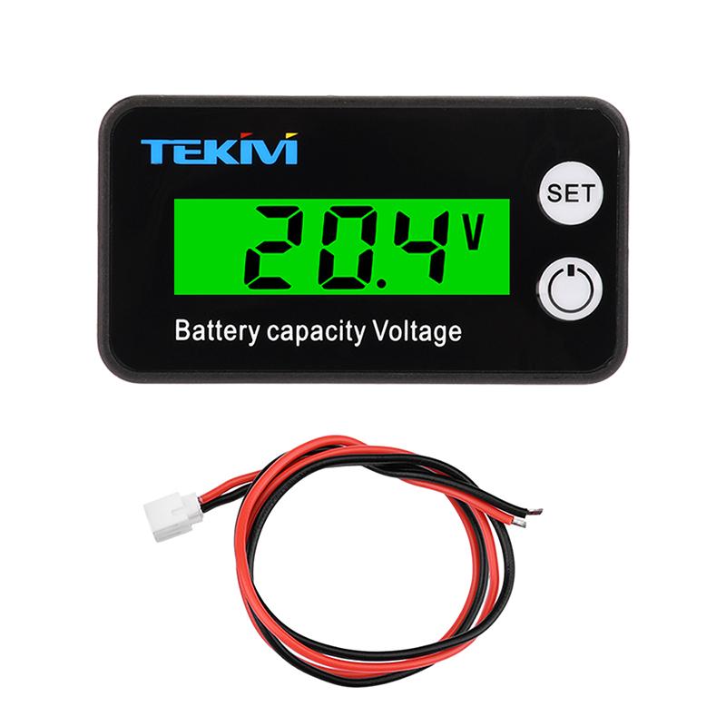 

DC 8~100V LCD Digital Voltmeter Battery Capacity Indicator Power Meter with Anti-Reverse Connection Protection Low Voltage Alarm