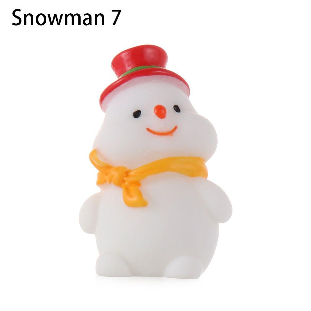 Bonsai Decor Micro Landscape Christmas Figurines Miniature Snowman Santa Claus Xmas Tree