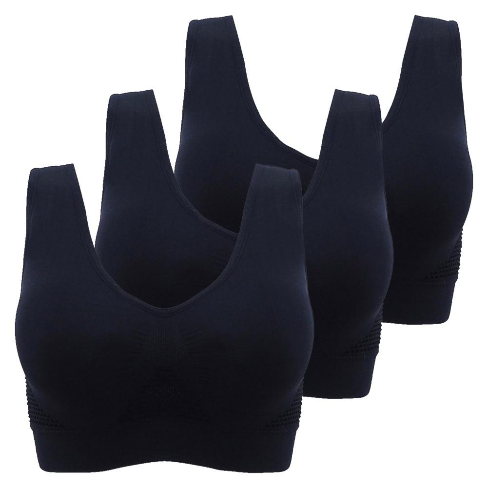 

3 шт., женский бесшовный спортивный бюстгальтер для йоги со съемной накладкой на грудь, жилет, стильный красивый мягкий дышащий повседневный нижнее белье с U-образной спинкой XXL
