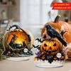 2D Flat Acrylic Halloween Festival Desktop Ornaments Ghost Pumpkin House and Lantern Witch Home Table Ornament Decoration