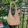 Bohemian Style Knitted Shoulder Bag Large Capacity Woven Handbag Crochet Mesh Tote Bag  Shopping