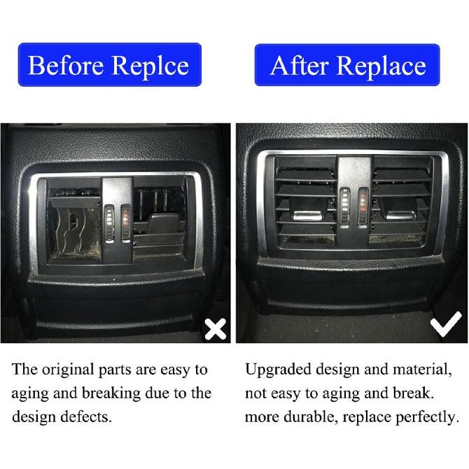 Car Rear Seat Air Conditioning AC Vent Grille Outlet Panel Cover Compatible For BMW 1 2 3 4 Series F30 F31 F34 F35 F20 F87 F32 F33 F36(Standard