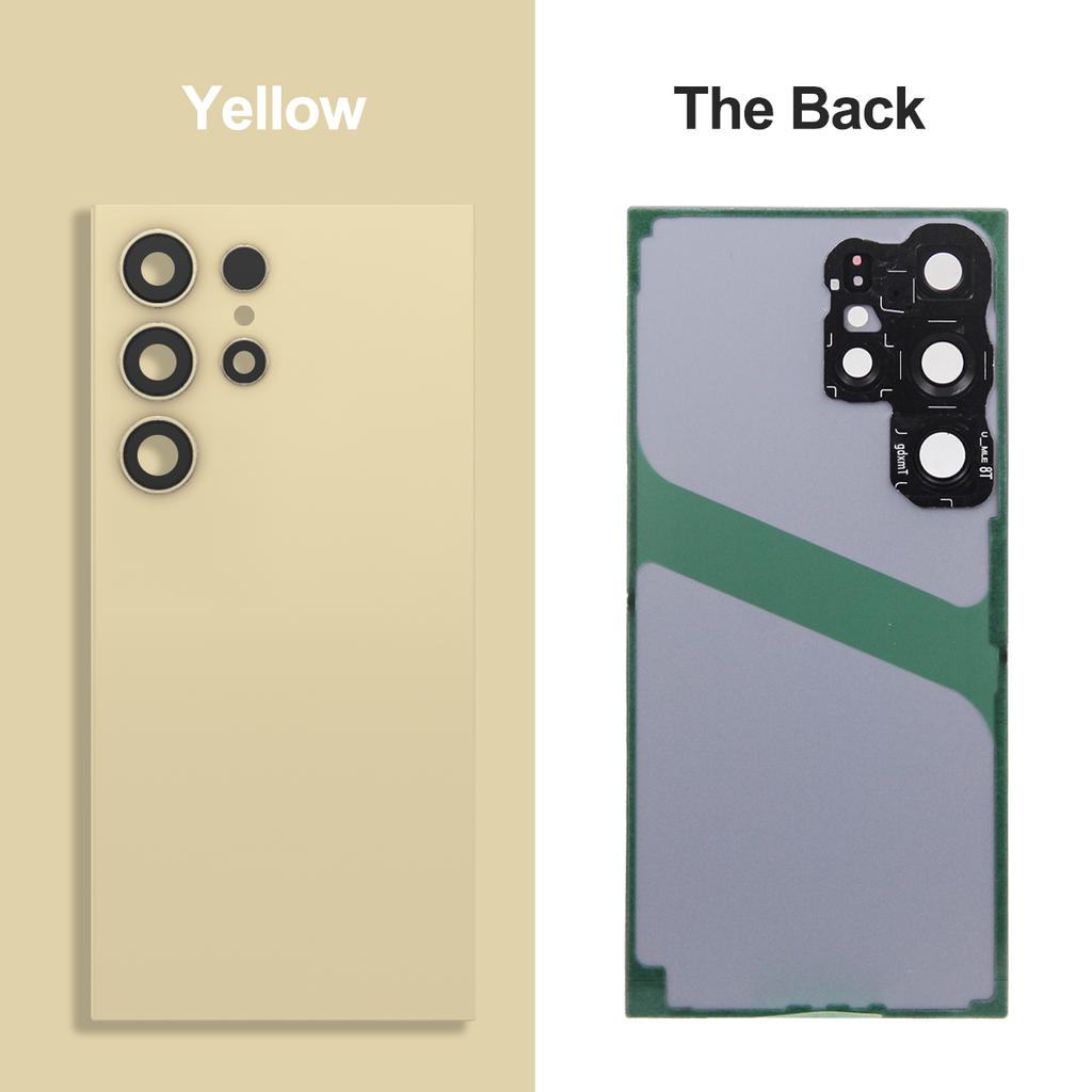 Back Housing Battery Cover For Samsung Galaxy S24 Ultra S928B S928U S928W Back Rear Lid Glass Replacement with Camera Lens