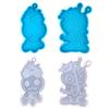 Diy Naughty Boy Girl Keychain Silicone Mold with Hole Pendant Handmade Crafts Mold for Anniversary Gift Jewelry Making