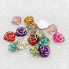 Mix 40pcs 15mm Rose Flower Resin Crystal Stones Flatback Rhinestone for DIY Craft Clothes Decoration -A40A