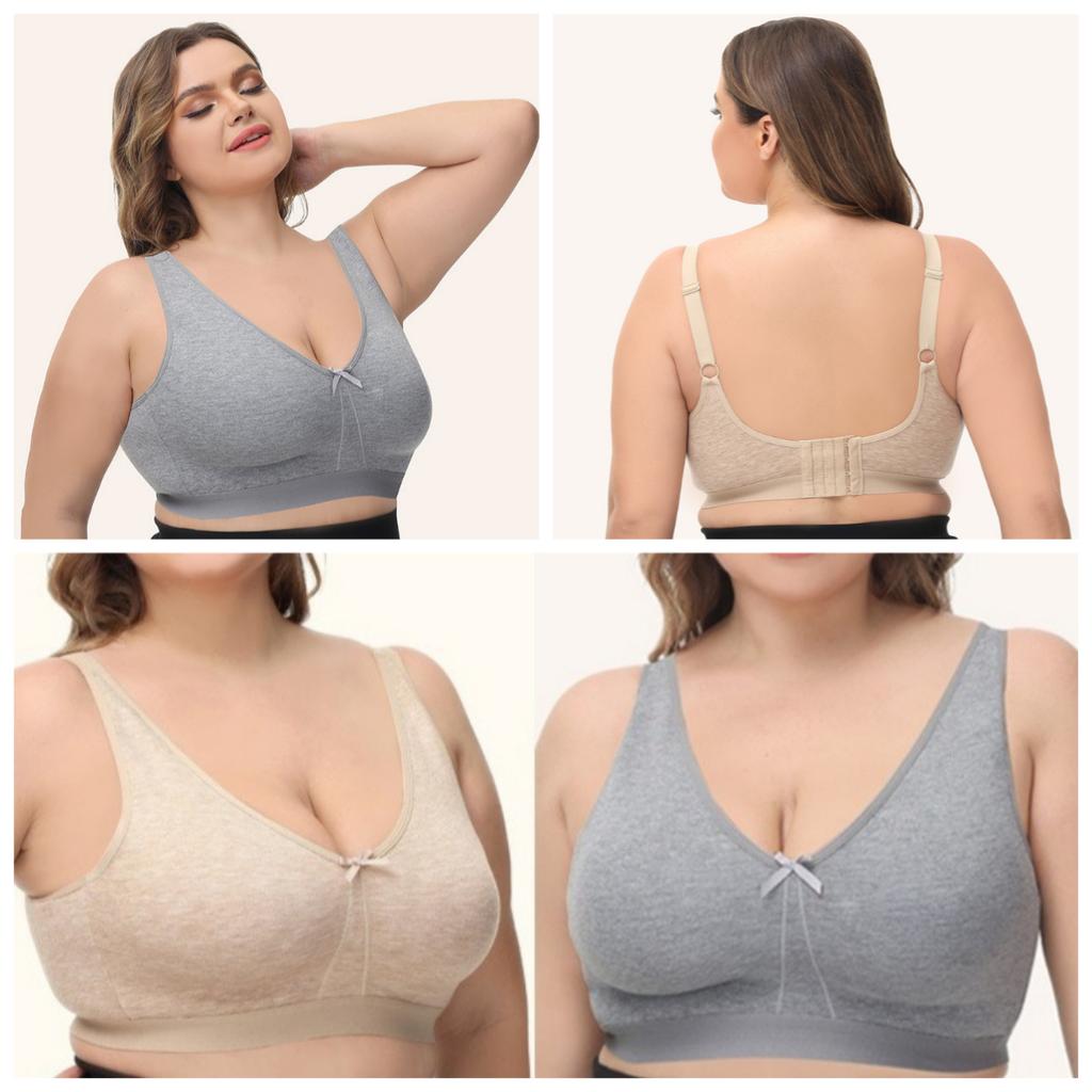 No Steel Ring Seamless Large Size Bra Full Cup Fat Girl Breathable 80B-120E Underwear