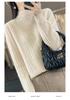Women's Autumn/Winter Lightweight Wool Basketweave Long Sleeve Top