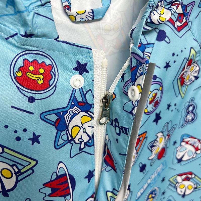 Children's Raincoat 2026 New Model for Primary School Students Cartoon Anime Lightweight Quick-Dry Waterproof Split Long Zipper Rain Poncho