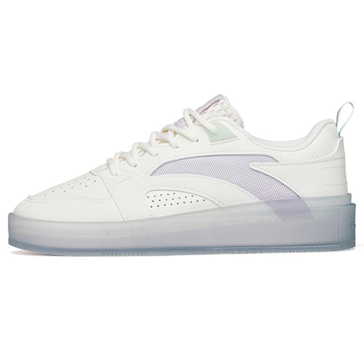 New Care Bears x Anta Slip Resistant Cushioning Abrasion Resistant Breathable Low top Skateboard Shoes Women's White Purple 122228040-2