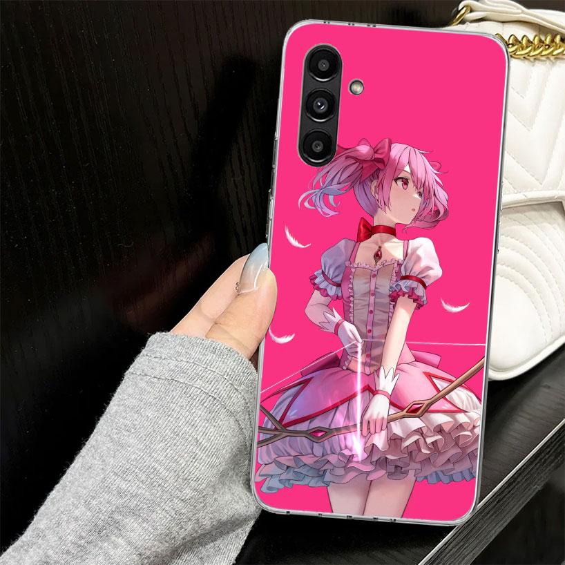 Madoka Magica Anime Case for Samsung A17 A16 A56 A36 A26 A15 A55 A35 A25 A14 A54 A34 A24 Phone Cover A13 A53 A33 A23 A05S A04S