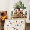 Cartoon Parent-child Bear Family Bedroom Living Room Home Background Beautification Decoration Wall Stickers