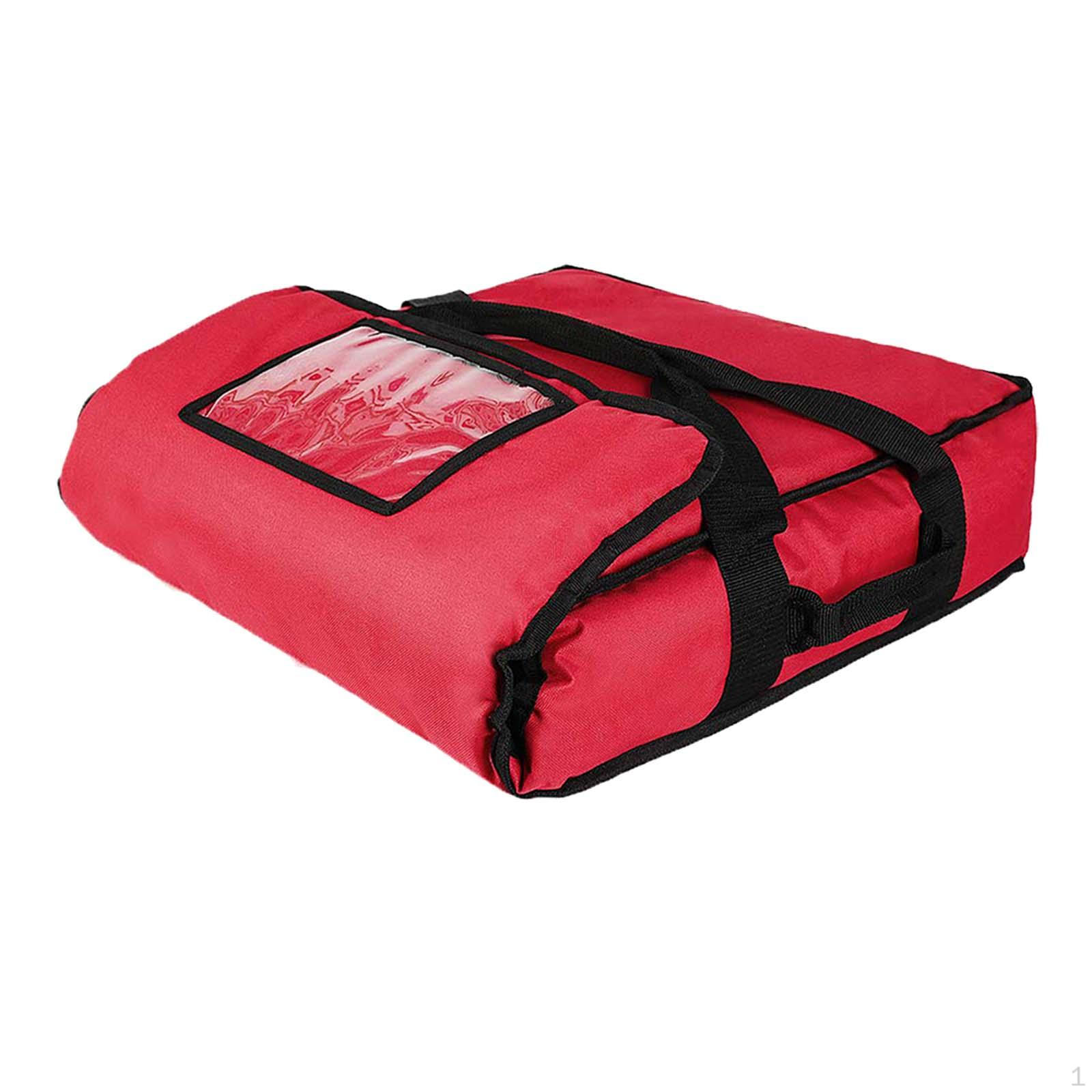 

Develivey Pizza Insulated Bag Food Delivery Reinforced Carrying Handle Cart Bags Red 50x50x25cm