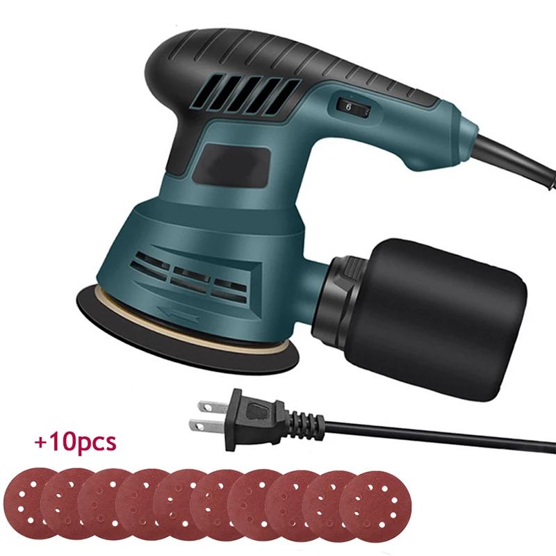 

Электрическая эксцентриковая шлифмашина 300 Вт, регулировка скорости 6 передач 5 дюймов 125 мм, для шлифовки дерева и полировки автомобиля