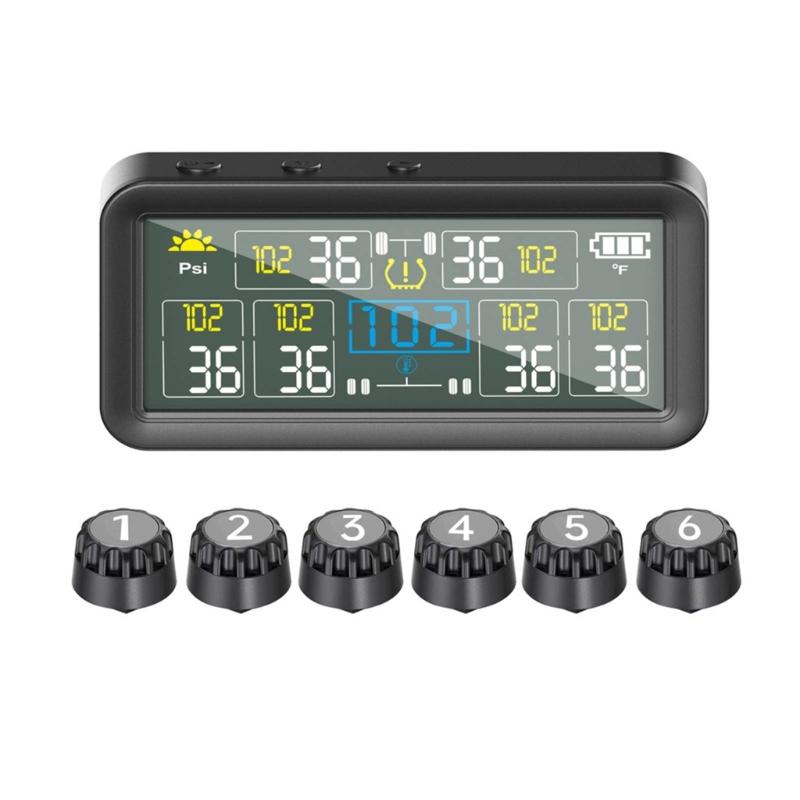 

Car Tire Monitoring System For 6 Wheels Built In Alarm And Weatherproof Construction 1