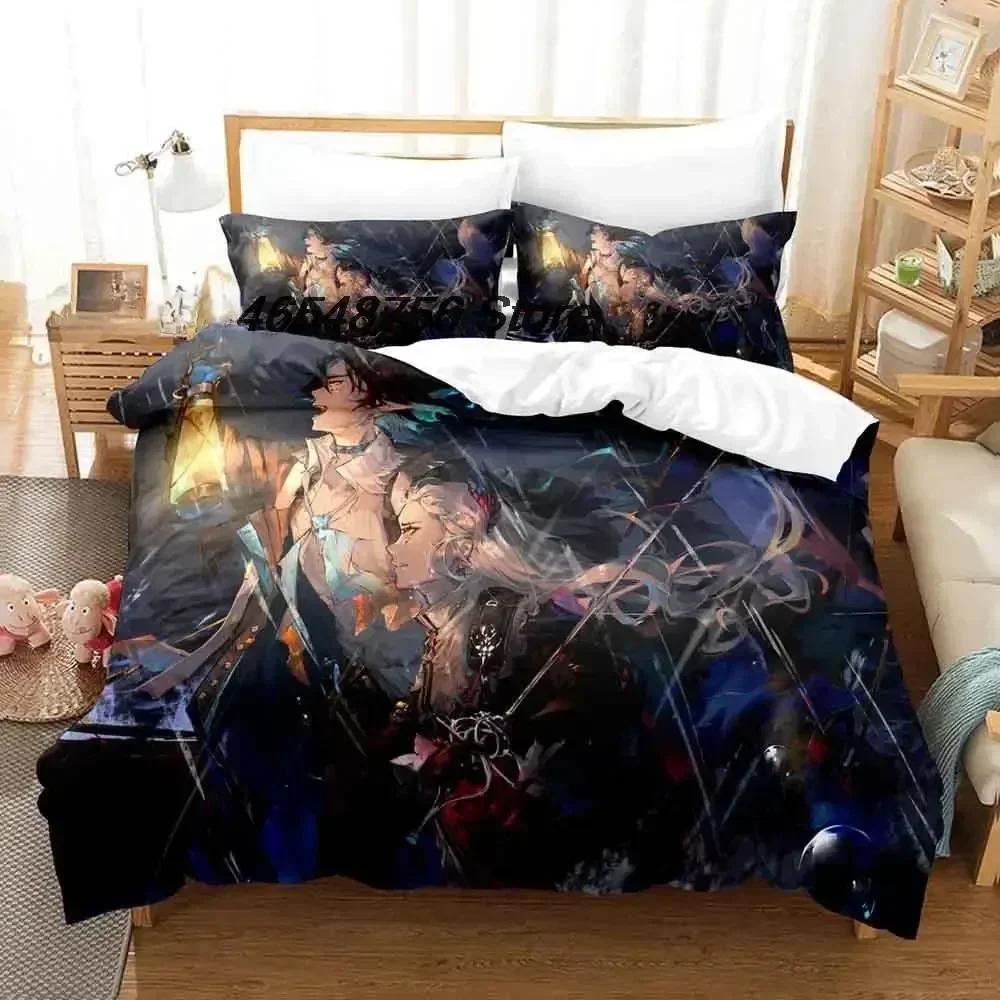 New Arknights Bedding Set Single Twin Full Queen King Size Bed Set Adult Kid Bedroom Duvet Cover Sets 3D Anime Bed Sheet Set