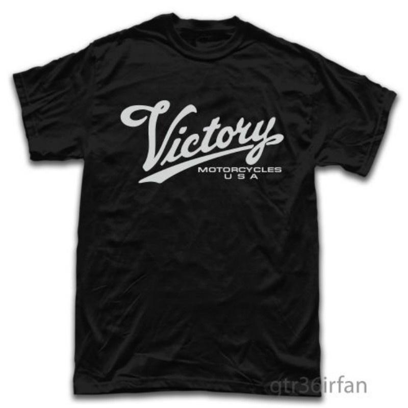 

Футболка унисекс с забавным логотипом Victory Motorcycle, черная