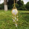 Colorful Natural DIY Crystal Car Hanging Ornament Catcher Decorations With Moon Star Pendant Jewelry