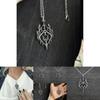 Vintage Punk Castle Pendant Necklace Alloy Drop Shape With Link Chain For Festival Gift