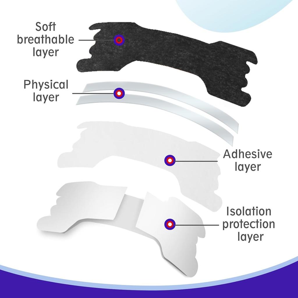 1/10-200Pcs Black Nose Strips Stop Snoring Aid Improve Sleep Quality Easier Breath Sleeping Patch Right Nose Device