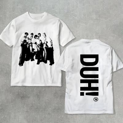Kpop Print Short Sleeve Cotton Tee High Street T Shirts Crew Neck High Quality T-Shirt Vintage Fashion Top Streetwear Unisex