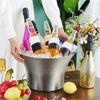 Beverage Ice Bucket Stainsless Steel Champagnes Bucket Beverage Tub Drink Coolers Wine Supplies for Restaurant
