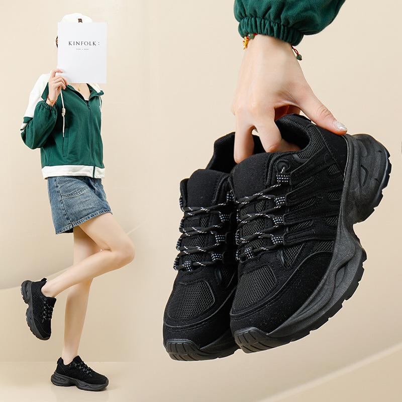 Dad shoes women's summer and autumn new thick-soled muffin shoes mesh breathable versatile sports and leisure shoes