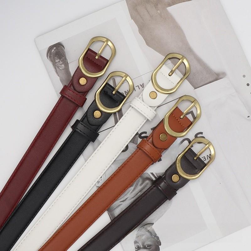Womens Spring Simple Belt With Alloy Buckle For Everyday Jeans And Skirts