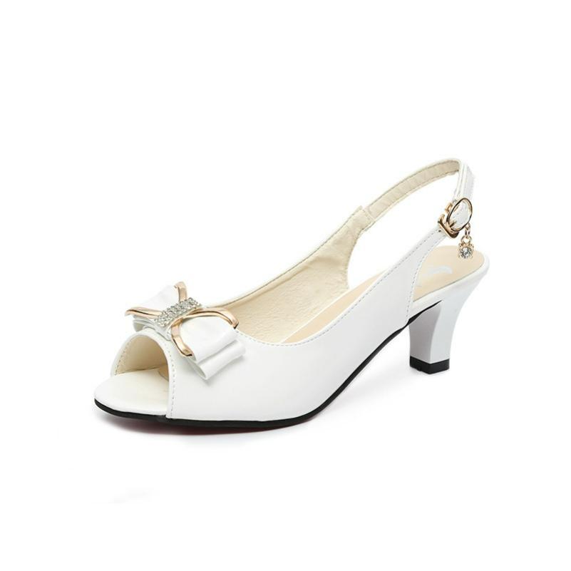 Spring and Summer One-word Buckle Fashion Casual Fish Mouth Plus Size Women's Sandals