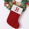 Christmas Socks Knitting Snowflake Letter Stocking Christmas Decoration For Home Xmas Gift Snowflake Alphabet Christmas Socks