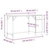 VidaXL Bureau d'ordinateur chêne fumé 131x48x75 cm bois d’ingénierie 836220