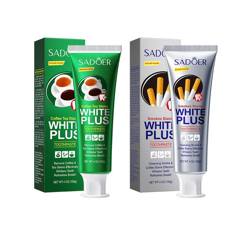SADOER Toothpaste for Removing Cigarette Stains and Whitening, Cleaning Teeth and Protecting Gums