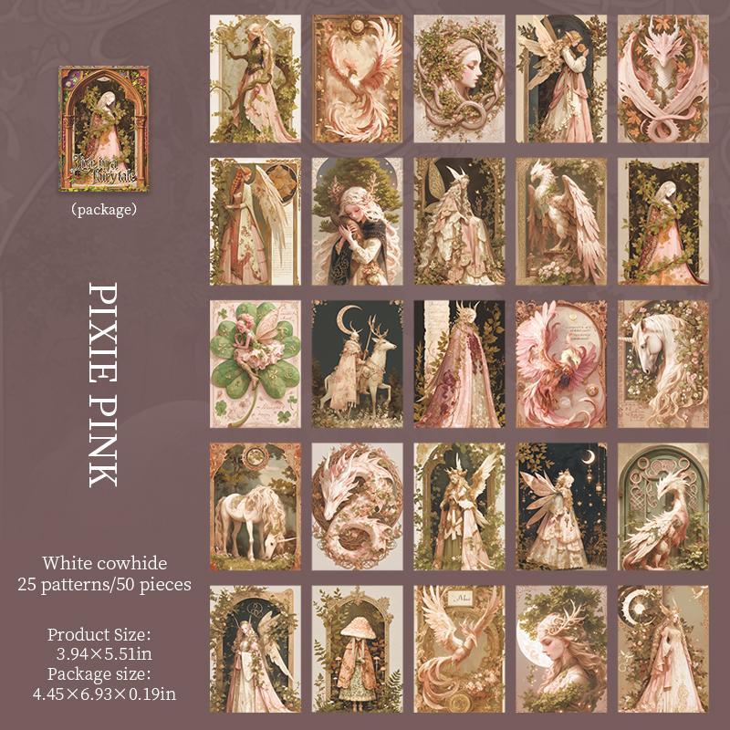 

50 Sheets Gothic Dark Theme Tearable Paper For Scrapbooking DIY Art Craft Gift Card Decoration Background Packaging Supplies