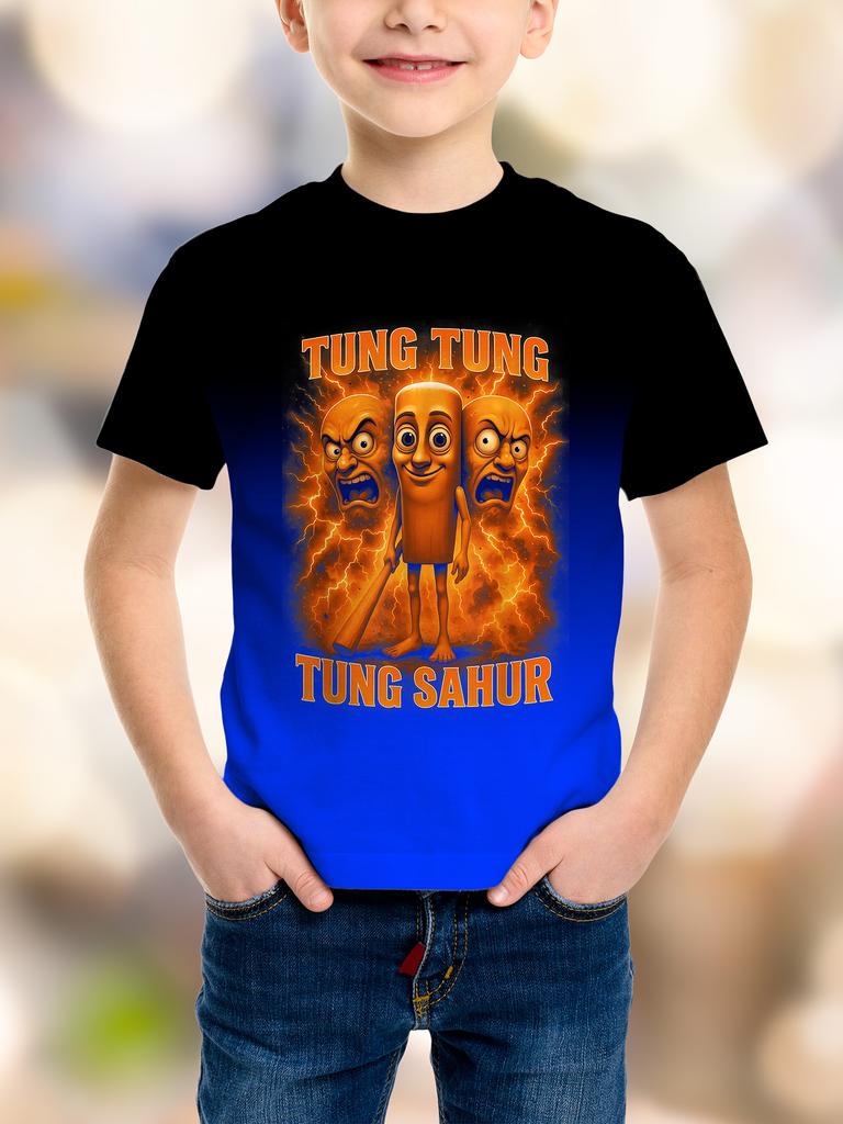 Fashion Game Pixel Birthday Party 3D Print Kids T-Shirt Humor Funny Boys Novelty Gift Short Sleeve Te