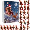 Advent Calendar Resist Monkey Wearing Christmas Hat Design 24-Day Countdown Festive Family Activity Calendar