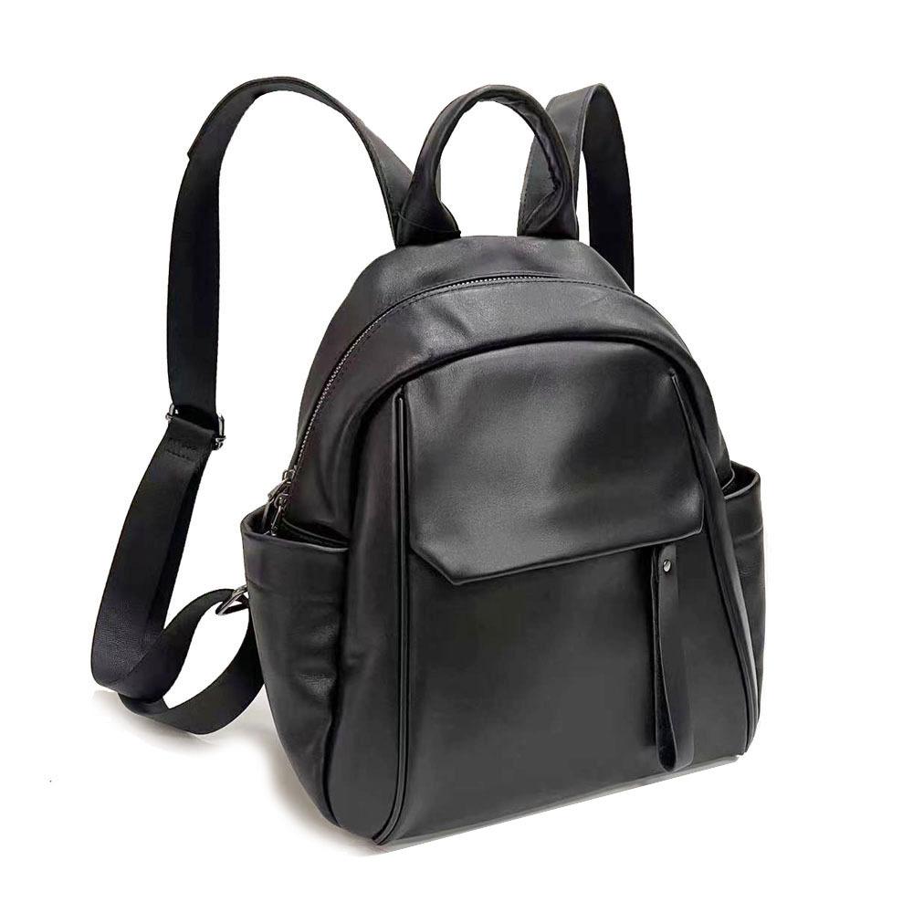 

Высококачественный рюкзак из коровьей кожи, полностью кожаный женский рюкзак, модная универсальная мягкая черная женская сумка из коровьей кожи чёрный