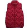 New Down Cotton Vest in Autumn and Winter Mom Plus Size Stand Collar Cotton Waistcoat for Middle-aged and Elderly Women.