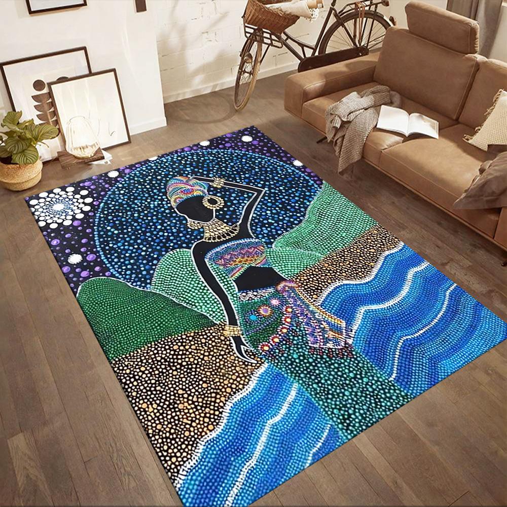 African Dance Celebration Floor Mats for Living Room, Bedroom and Room Decoration Are Suitable for Gifts.