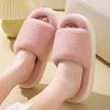 Fluffy Comfort Home Slip-On Slippers with Thick Soles for Indoor Wear, Women Shoes